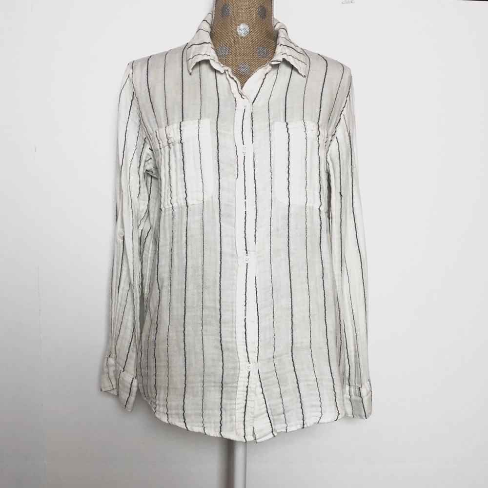 Sanctuary Striped Button Down Top Size S